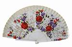 White Fan Decorated with Flowers and Painted by Both Faces 7.851€ #503281283